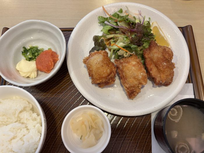 ガストの博多明太唐揚げ定食