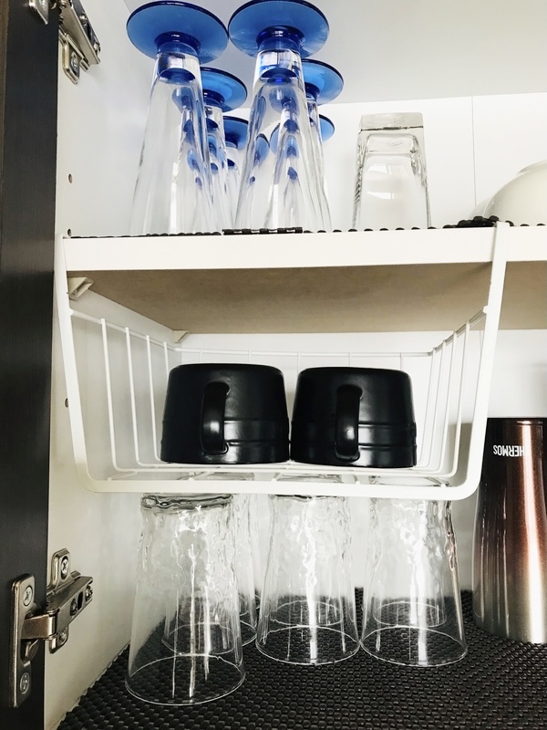 セリアのハンキングワイヤーラック使用例